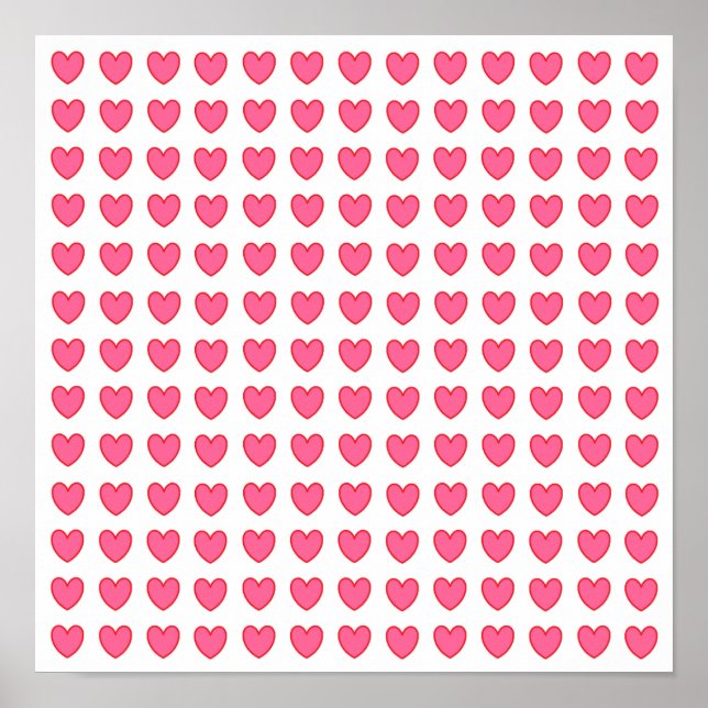 Poster Coeurs Polka (Devant)