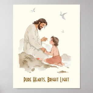 Poster Coeurs purs Lumière vive