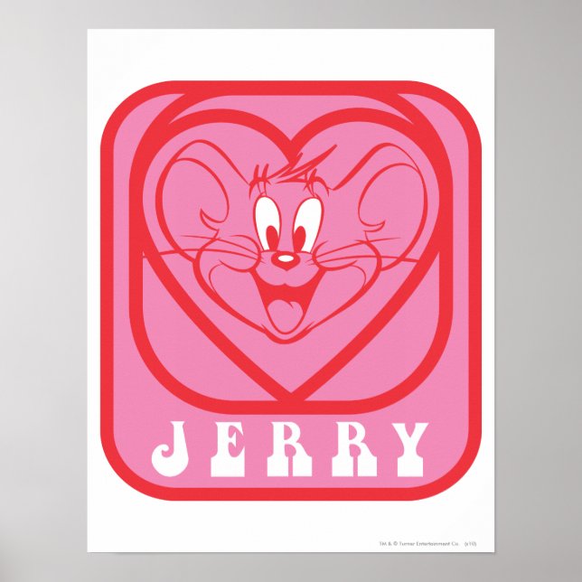 Poster Coeurs roses Jerry (Devant)