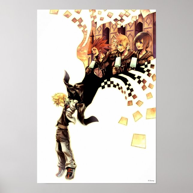 Poster Coeurs royaux : 358/2 Jours | Roxas, Axel et Xion (Devant)