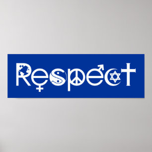 Poster Coexist with Respect - Peace Kindness & Tolerance