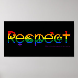 Poster Coexister avec Respect Gay pride LGBT