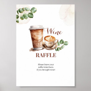 Poster Coffee Love brasse du vin Raffle Jeu