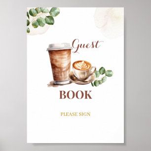 Poster Coffee Love est en train de brasser Guest Book Par