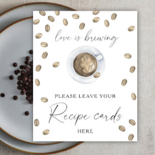 Poster Coffee nuptiale Votre carte de recette ici