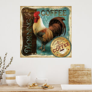 Poster Coffee Rooster