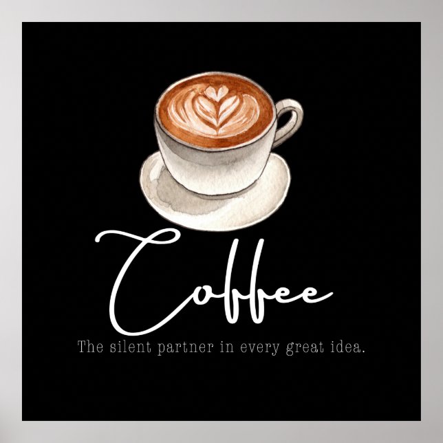 Poster Coffee: The silent partner (Devant)