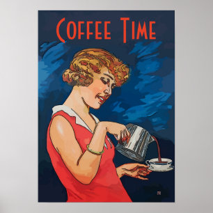 Poster Coffee Time Vintage Style, add text