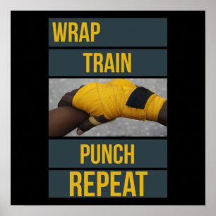 Poster Coffre de formation Boxer Envelopper Train Punch