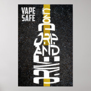 Poster Coffre-fort de Vape - ne vous égouttez pas et ne