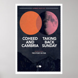 Poster Coheed And Cambria Tournée d'été 2018 REPRODUCTION