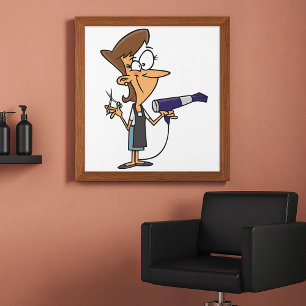 Poster Coiffeur au travail