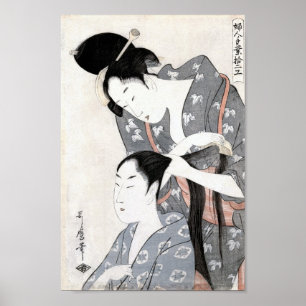 Poster Coiffeur Kitagawa Fine Art Imprimer