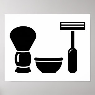 Poster Coiffeur rasant l'équipement