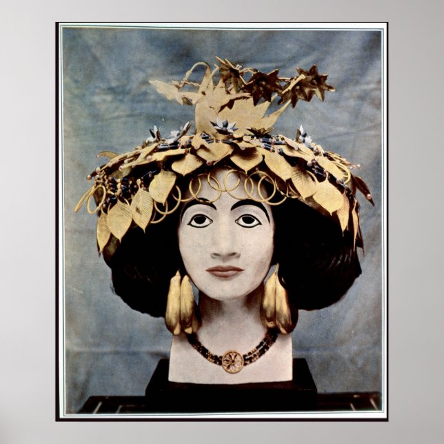 Poster Coiffure sumérienne portée par la reine Shub-ad (Devant)