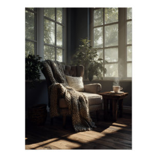 Poster Coin Chaise Longue Ensoleillé Cosy