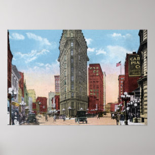 Poster Coin d'Atlanta la Géorgie de Peachtree et large