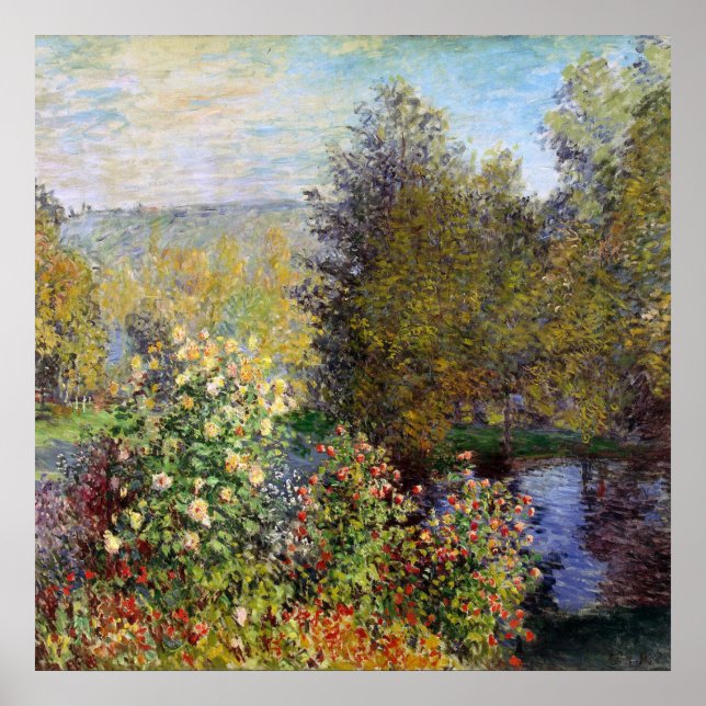 Poster Coin du jardin à Montgeron - Claude Monet (Devant)