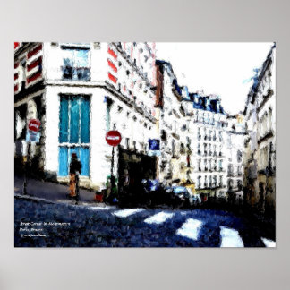 Poster Coin rue à Montmartre, Paris, France