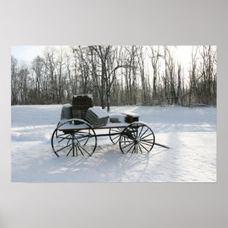 Poster Coincé dans la neige