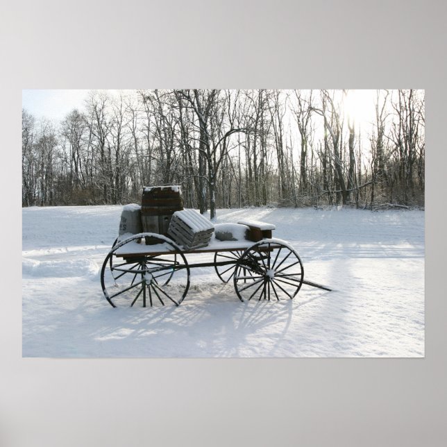 Poster Coincé dans la neige (Devant)