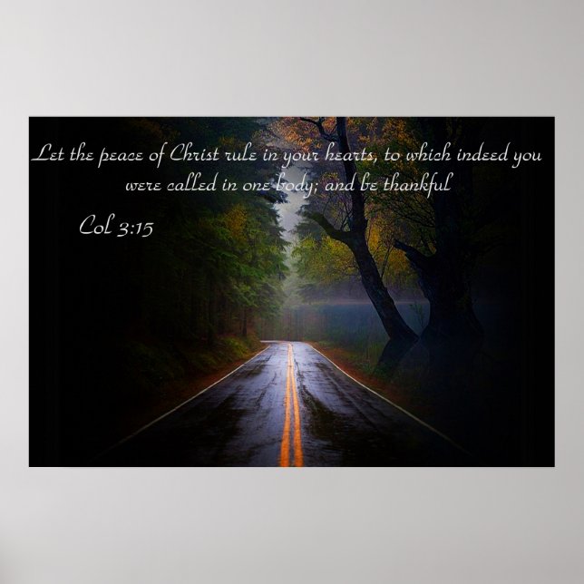 Poster Col 3:15 Que la paix du Christ règne dans votre... (Devant)