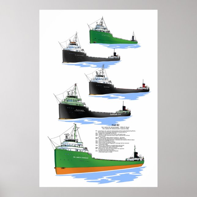 Poster Col James M. Schoonmaker museum histoire des navir (Devant)