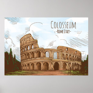Poster Colisée Rome Italie