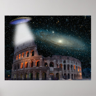 Poster Colisée Rome Italie rencontre espace et OVNI