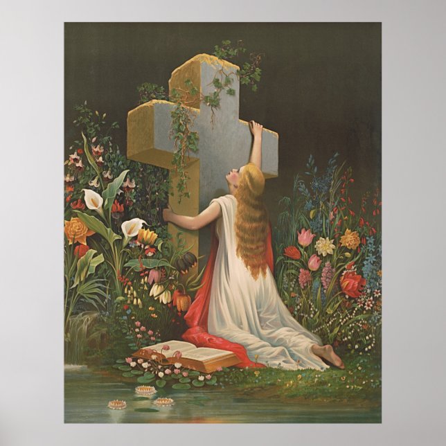 Poster Collage à l'oeuvre Vintage croisée (Devant)