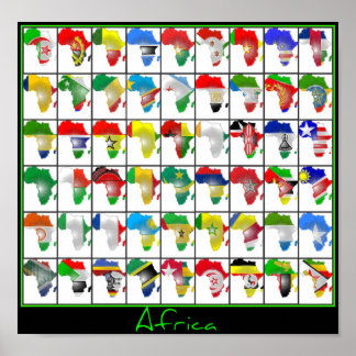 Poster Collage Afrique