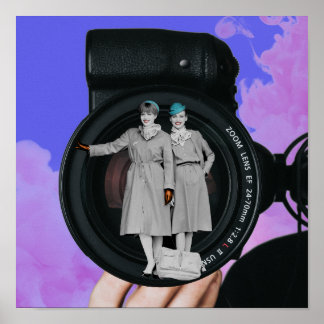 Poster Collage Art Imprimer "Ciels amicaux"
