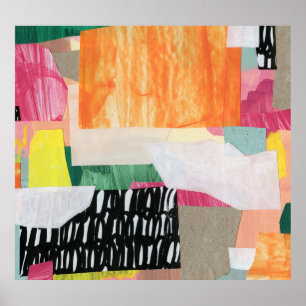 Poster Collage art, moderne coloré abstrait.