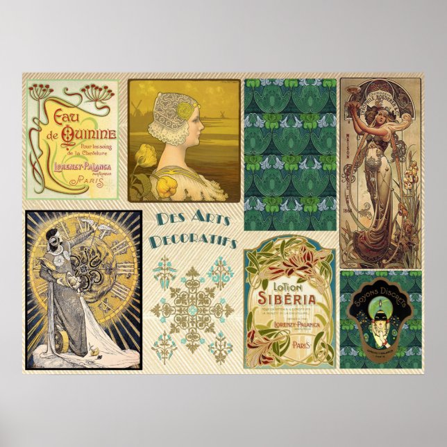 Poster collage Art Nouveau (Devant)