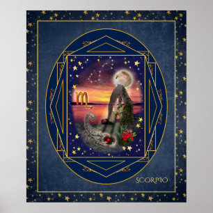 Poster Collage artistique Scorpio