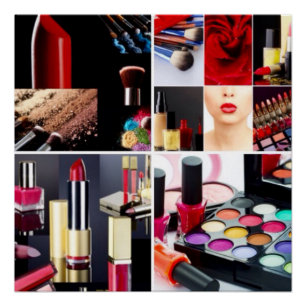 Poster Collage cosmétique coloré
