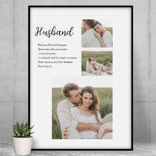 Poster Collage Couple Photo & Romantique Mari Amour Cadea