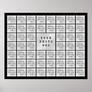 Poster Collage de 53 photos de couleur personnalisée