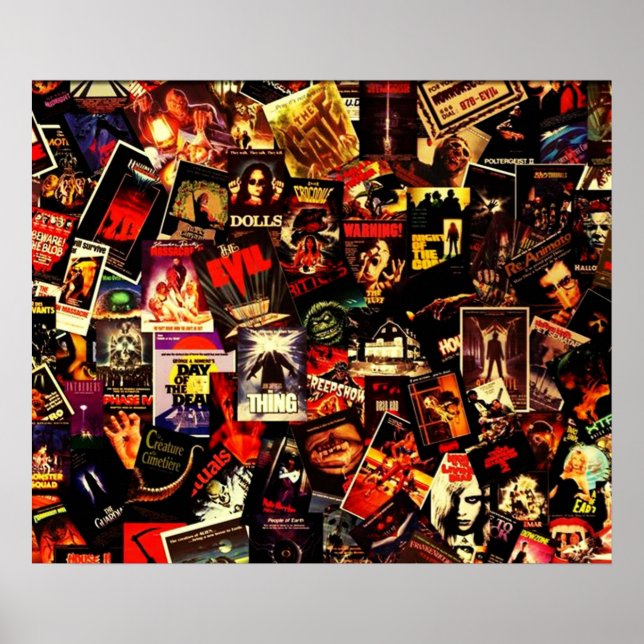 Poster Collage de films d'horreur (Devant)