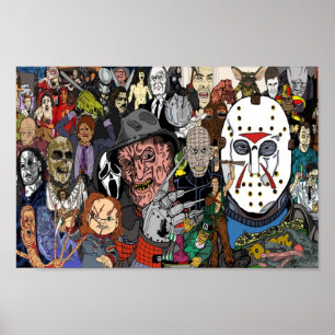 Poster Collage de films d'horreur