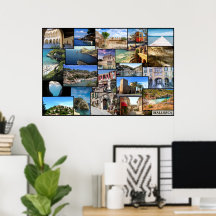 poster collage de la isla de Mallorca