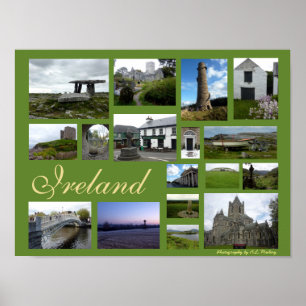 Poster Collage de l'Irlande (paysage)