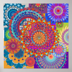 Poster Collage de mandala
