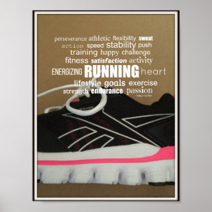 Poster Collage de mots Born to Run