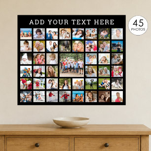 Poster Collage de photos 45 Photos Personnalisé Couleur p