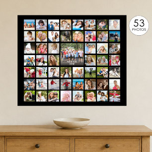 Poster Collage de photos 53 Photos Personnalisé Couleur p