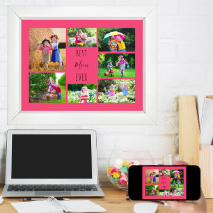 Poster Collage de photos 7 photos Meilleure maman jamais 