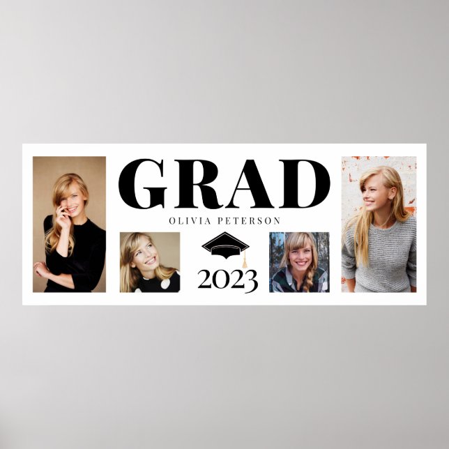 Poster Collage de photos Classe de diplômés de 2023 (Devant)