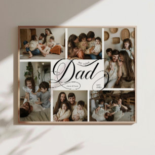 Poster Collage de photos Dad Script Typography 6