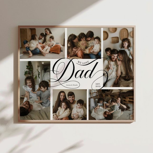 Poster Collage de photos Dad Script Typography 6 (Créateur téléchargé)